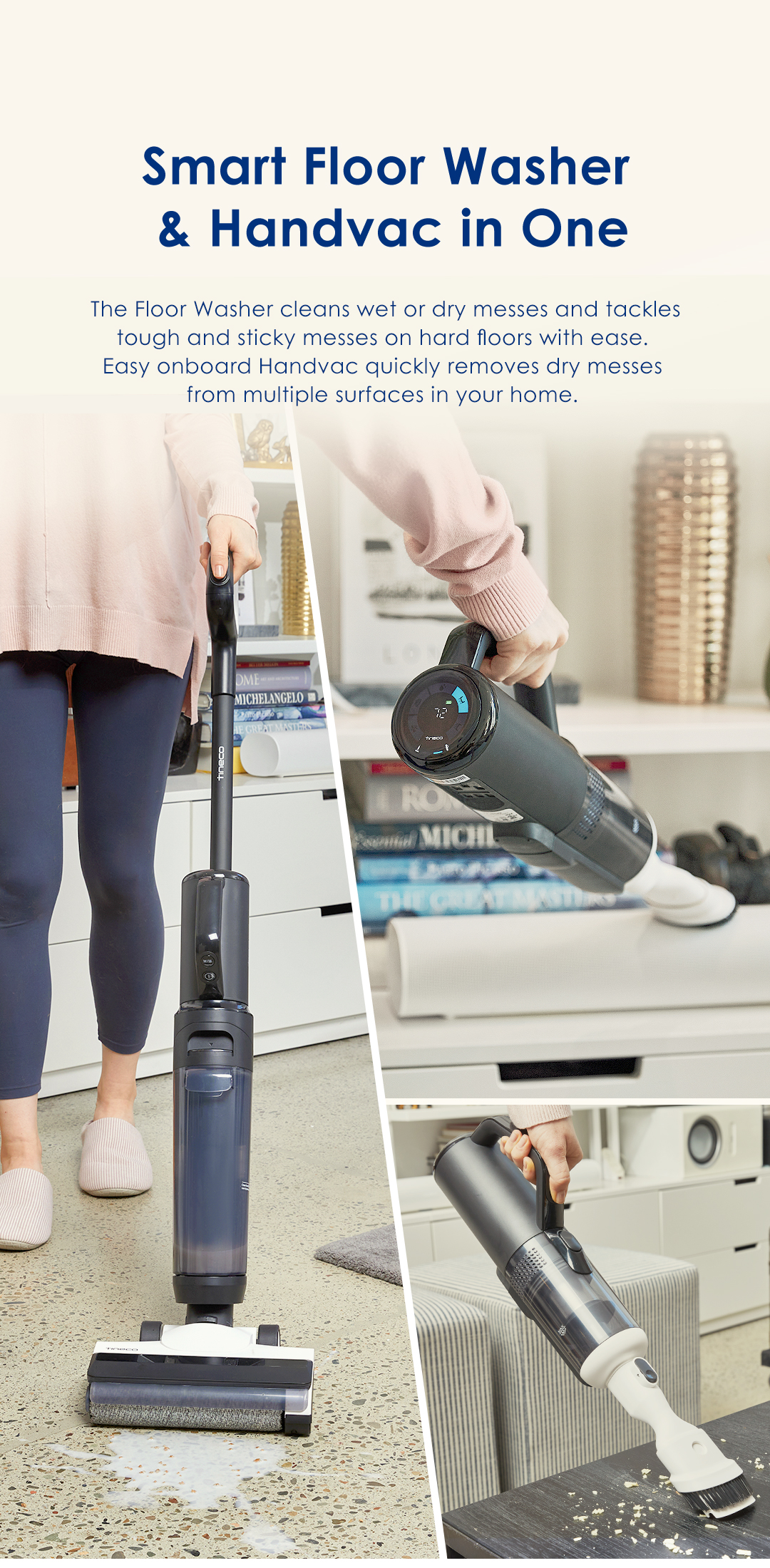 Tineco FLOOR ONE S5 Combo: All-in-One Cordless Floor Washer for