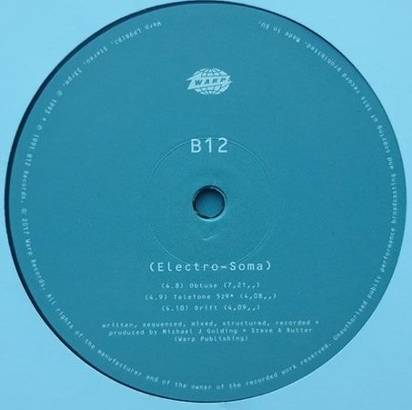 B12 - Electro-Soma | Warp Records (WARP LP9R)