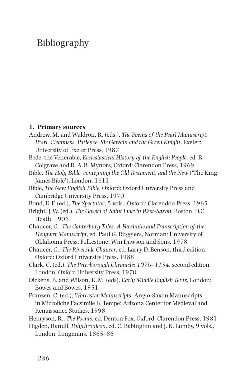 Bibliography - The English Language