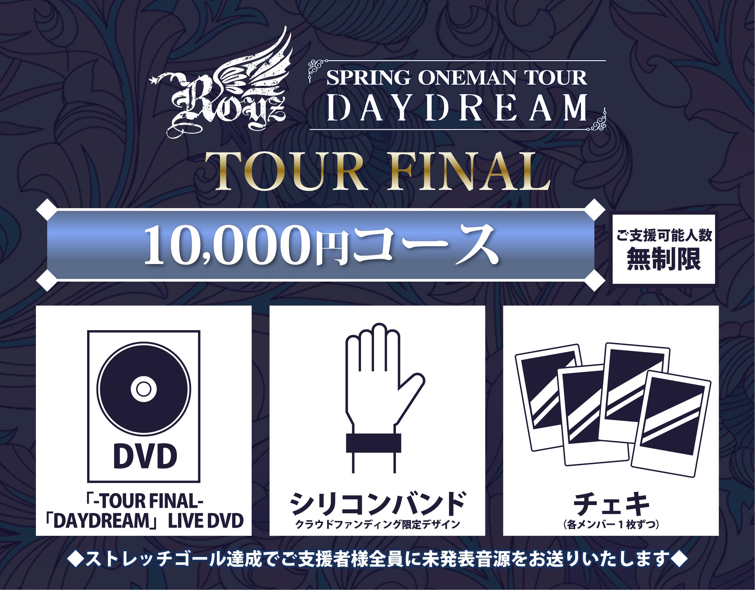 支援者一覧 - 【Royz】中止になったファイナル公演をDVD化して形に残し