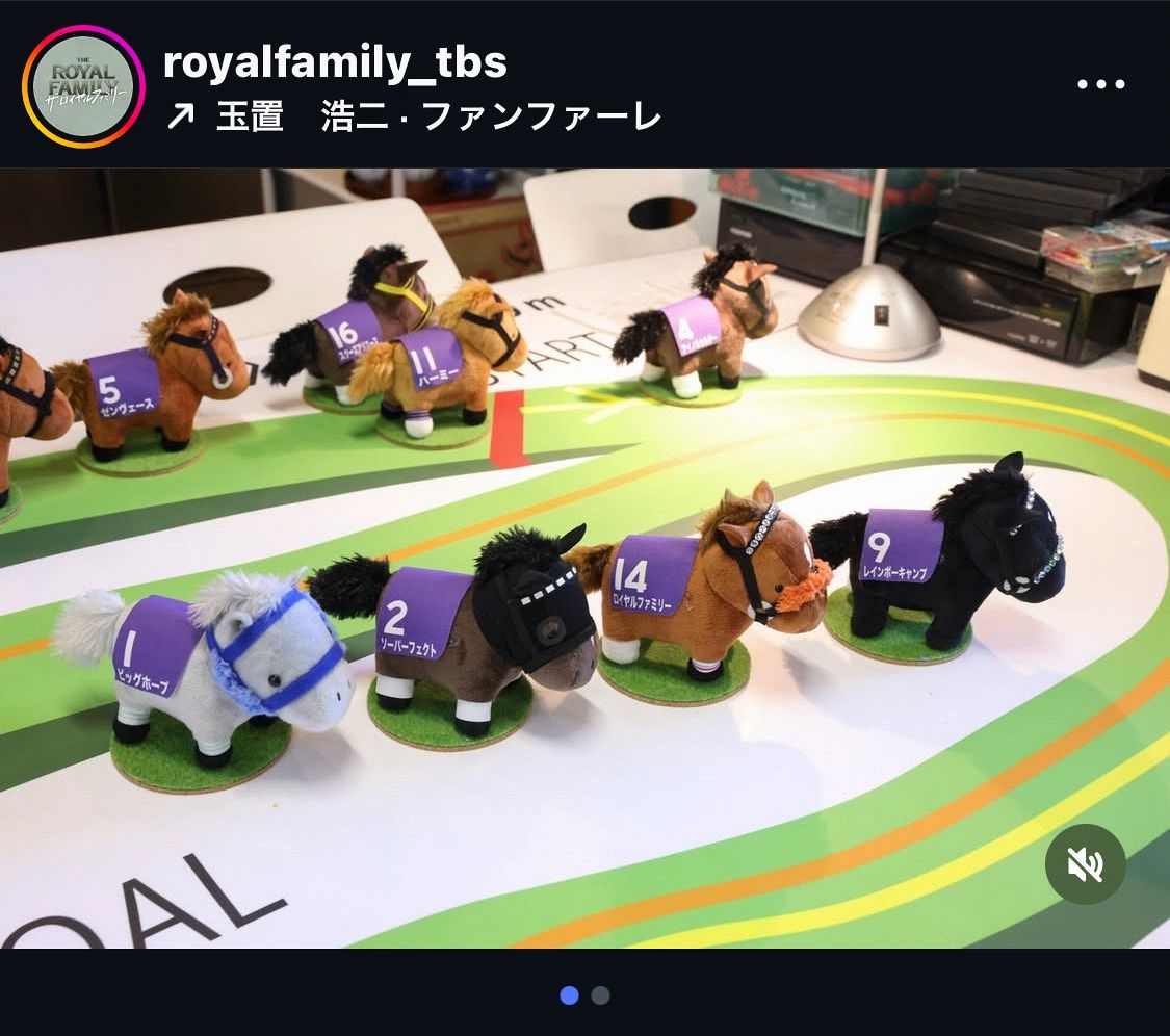 ◇ザ・ロイヤルファミリー、ドラマに出てきた競走馬のぬいぐるみ【写真