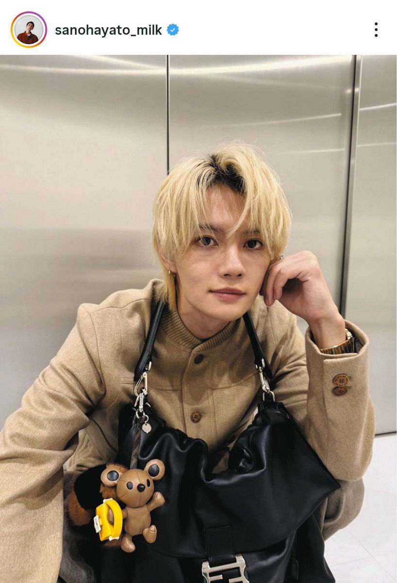 ◇『M！LK』佐野勇斗、”かわいいもの”だらけの金髪ショット【写真