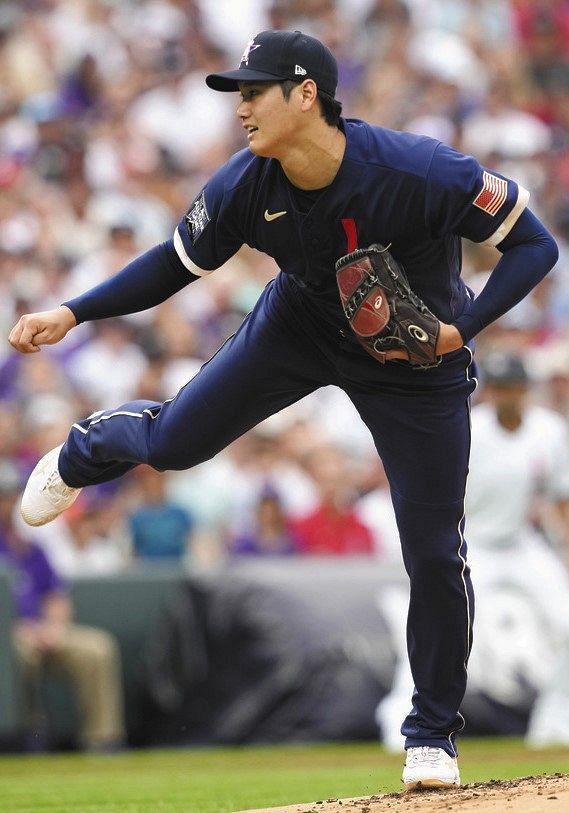 大谷翔平がオールスター勝利投手に 史上初の二刀流…先発で1回を三者
