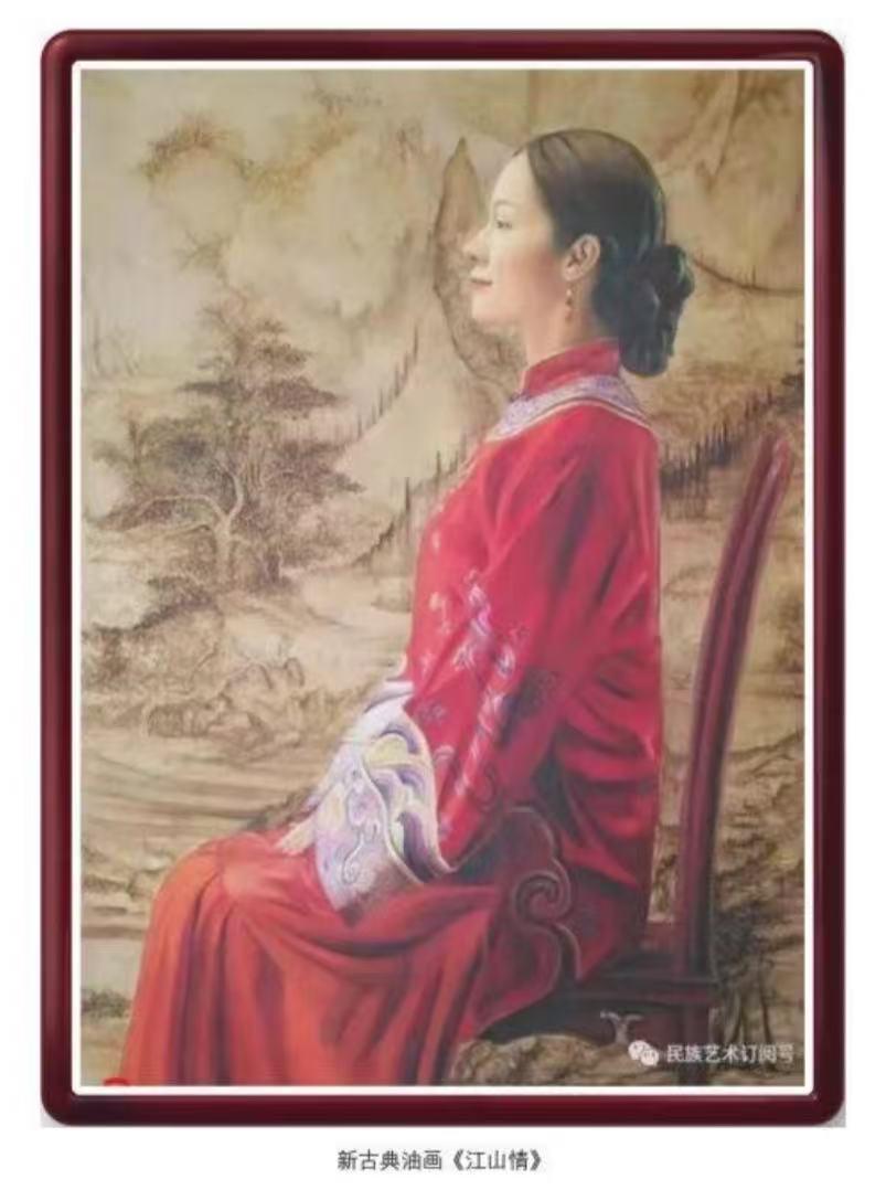 徐波 「春の息吹」 油彩 P15号 中国美術家協会 中国遼寧省 三越個展10