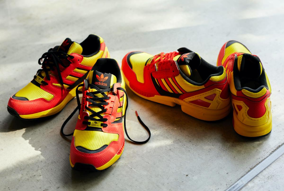 インパクト大！ビビッドなイエローとレッドが織り成す「adidas ZX 8000