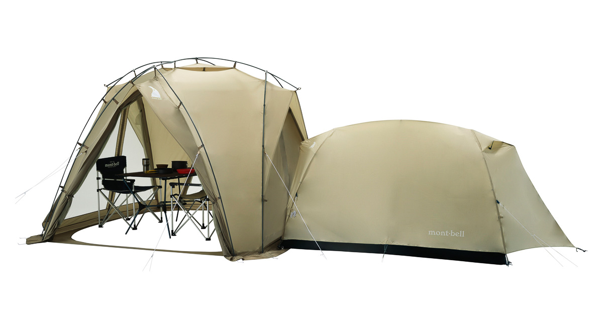 モンベルの新作タープは、広々使える「ムーンライトスクリーン」と軽量