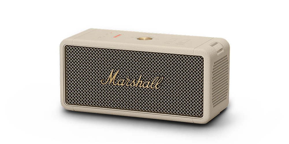 MarshallのタフなIP67防塵防水ポータブルスピーカーに贅沢な雰囲気の