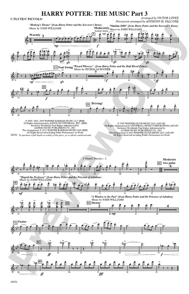 Harry Potter: The Music, Part 3: Flute: Flute Part - Digital Sheet