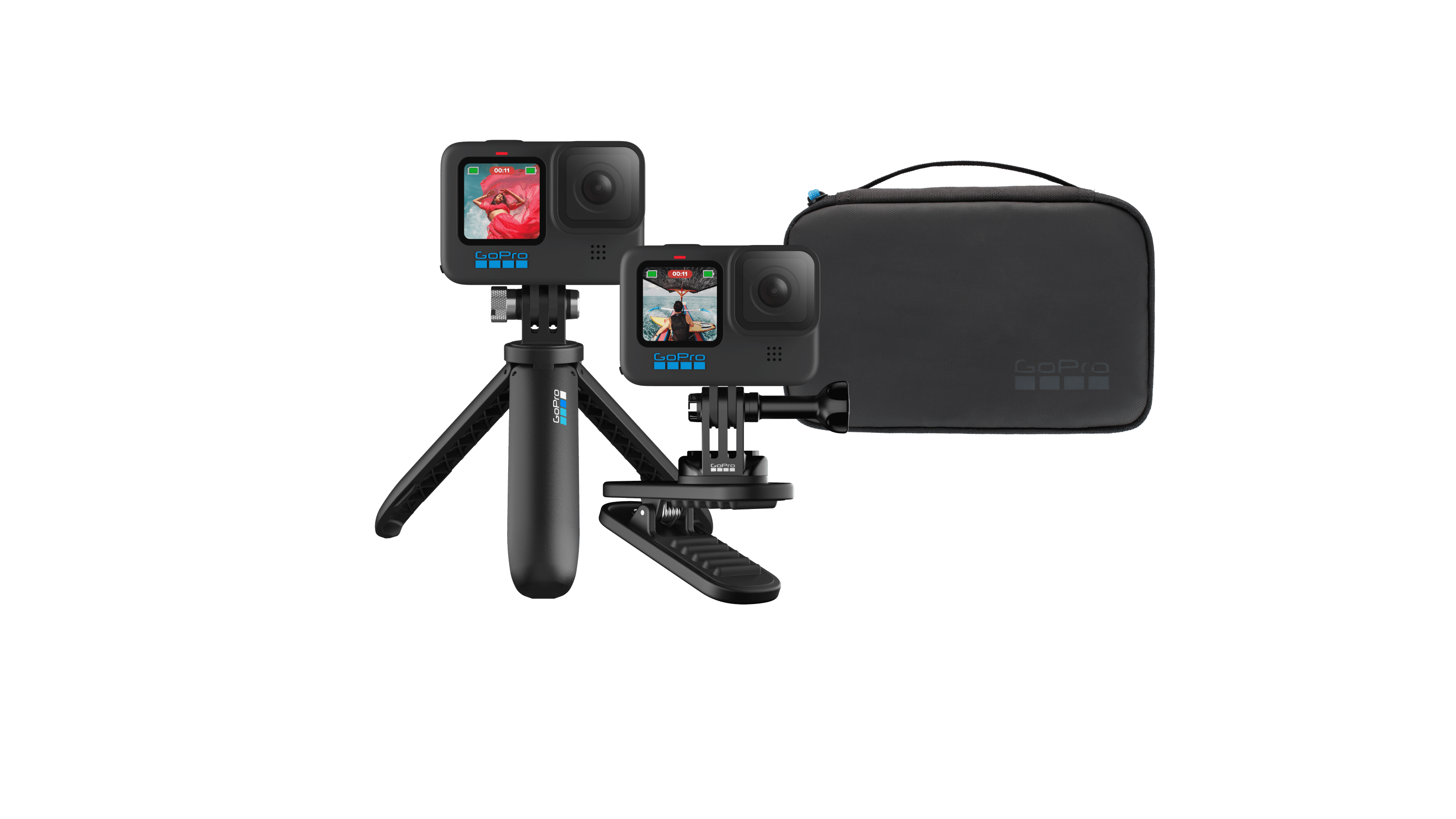 トラベルキット (Shorty、マグネティック スイベルクリップ、カメラ