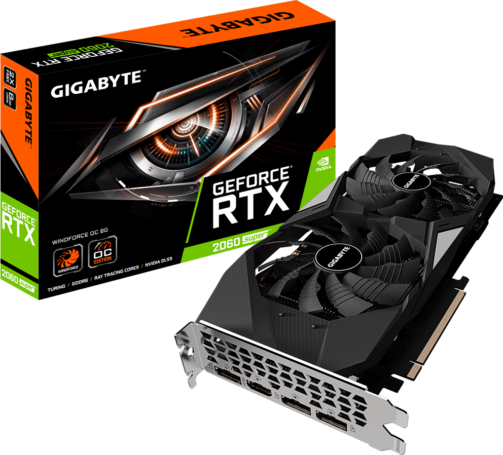 GeForce® RTX 2060 SUPER™ WINDFORCE OC 8G (Rev. 1.0/1.1) - GIGABYTE