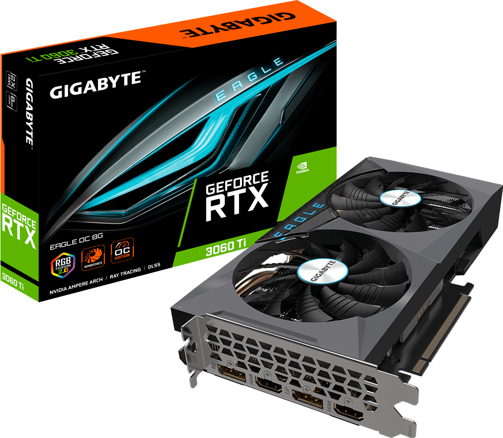 GeForce RTX™ 3060 Ti EAGLE OC 8G (Rev. 1.0) - GIGABYTE Global