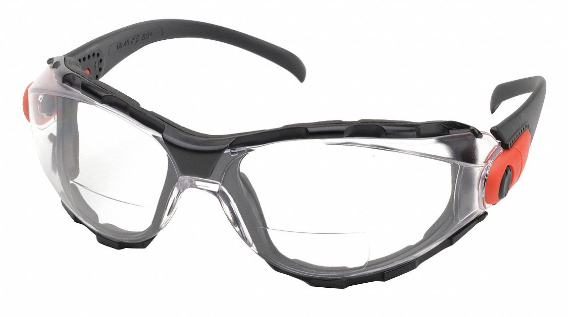 DELTAPLUS USA, Clear Lens Color, Wraparound Frame, Reader Safety
