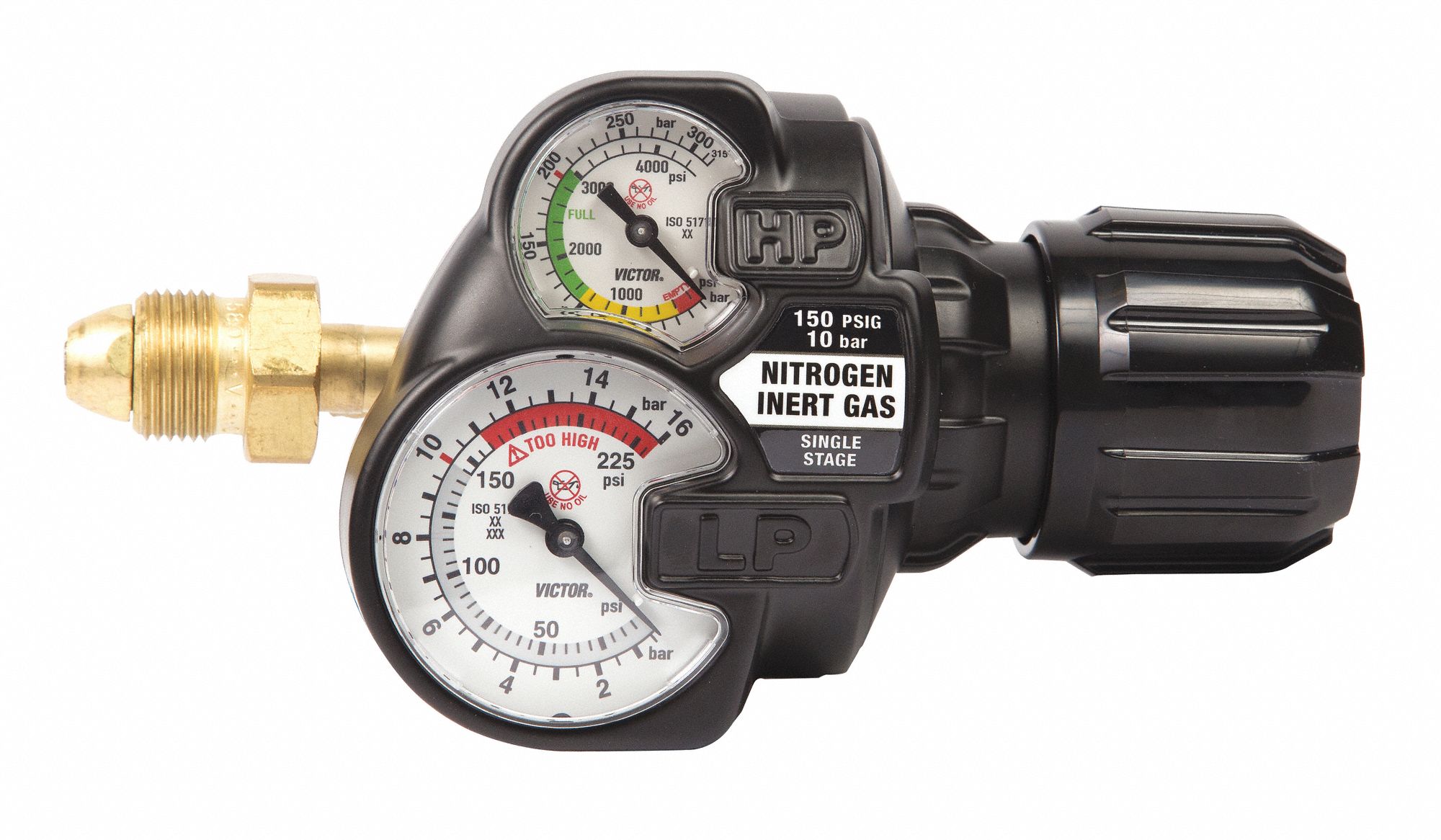 VICTOR, Single Stage, CGA 580 Inlet, Gas Regulator - 54RZ91|0781