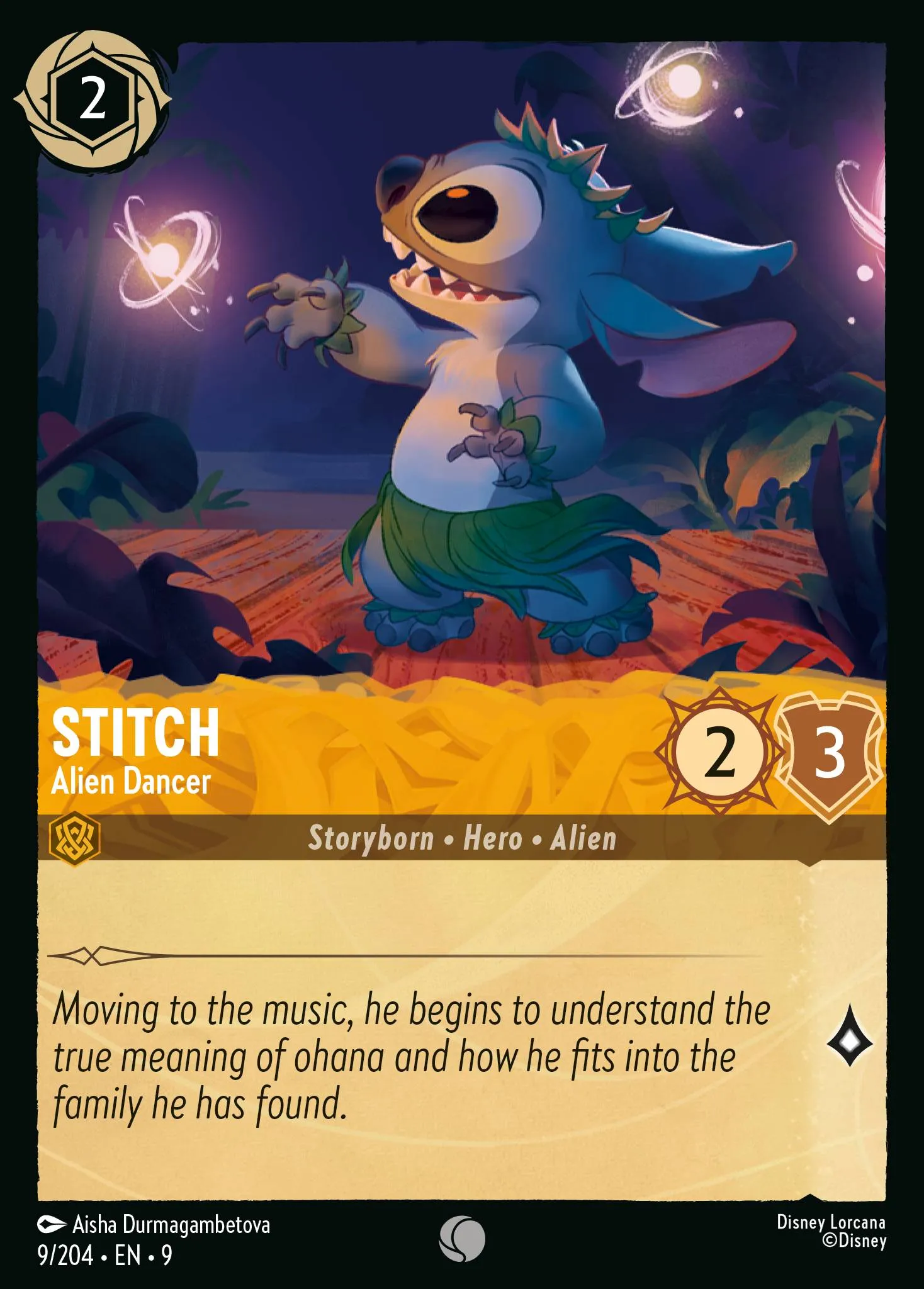 004-023 Stitch - Alien Dancer Lorcana Card | Disney Lorcana