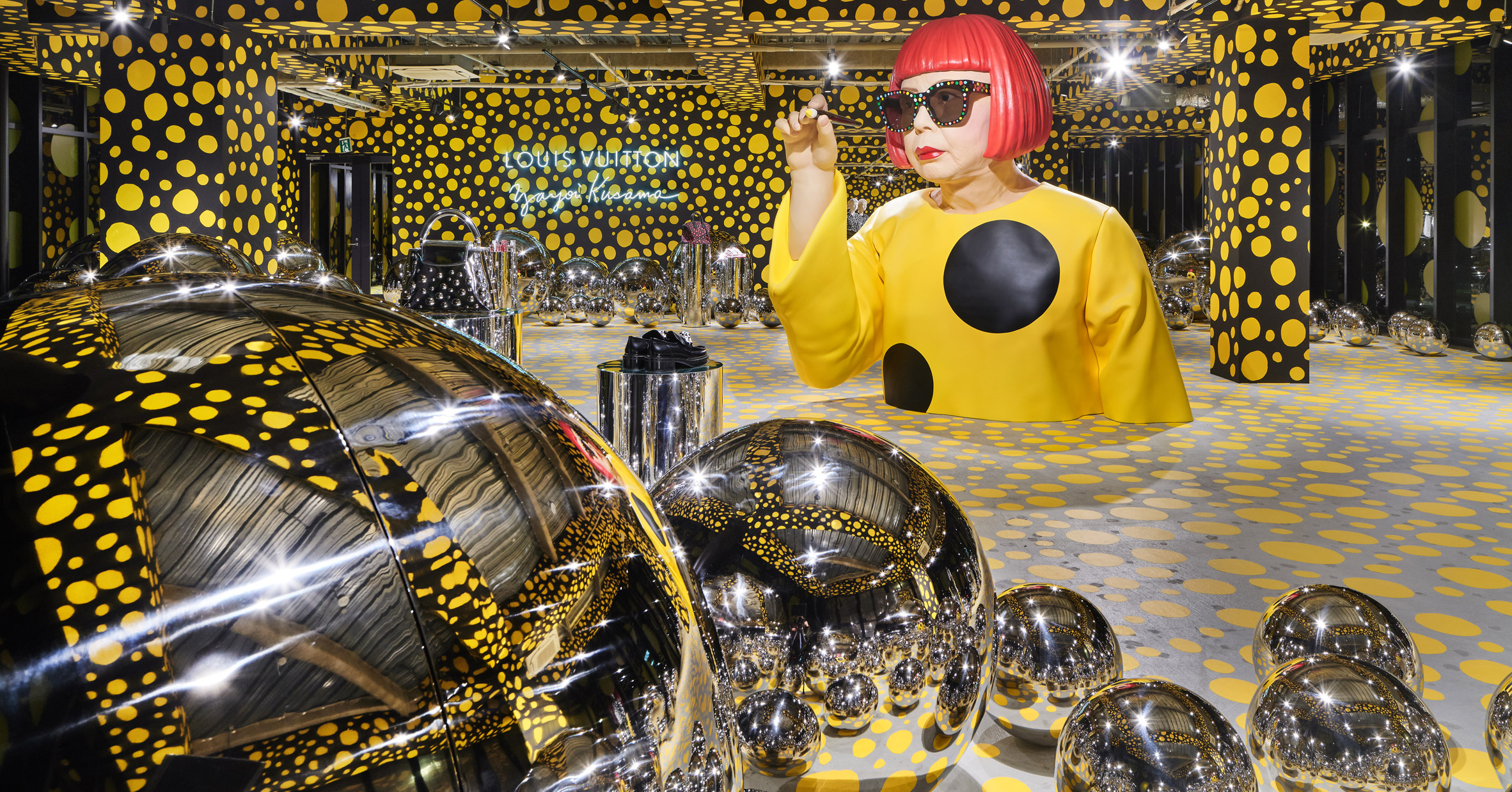 Louis Vuitton overhauls stores with Yayoi Kusama polkadots