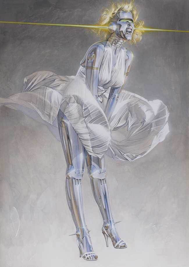 空山基の新作個展が NANZUKA にて開催、新作ペインティングと立体作品