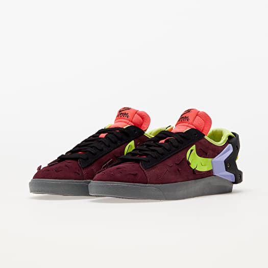 Men's shoes Nike Blazer Low x Acronym Night Maroon/ Lemon Venom