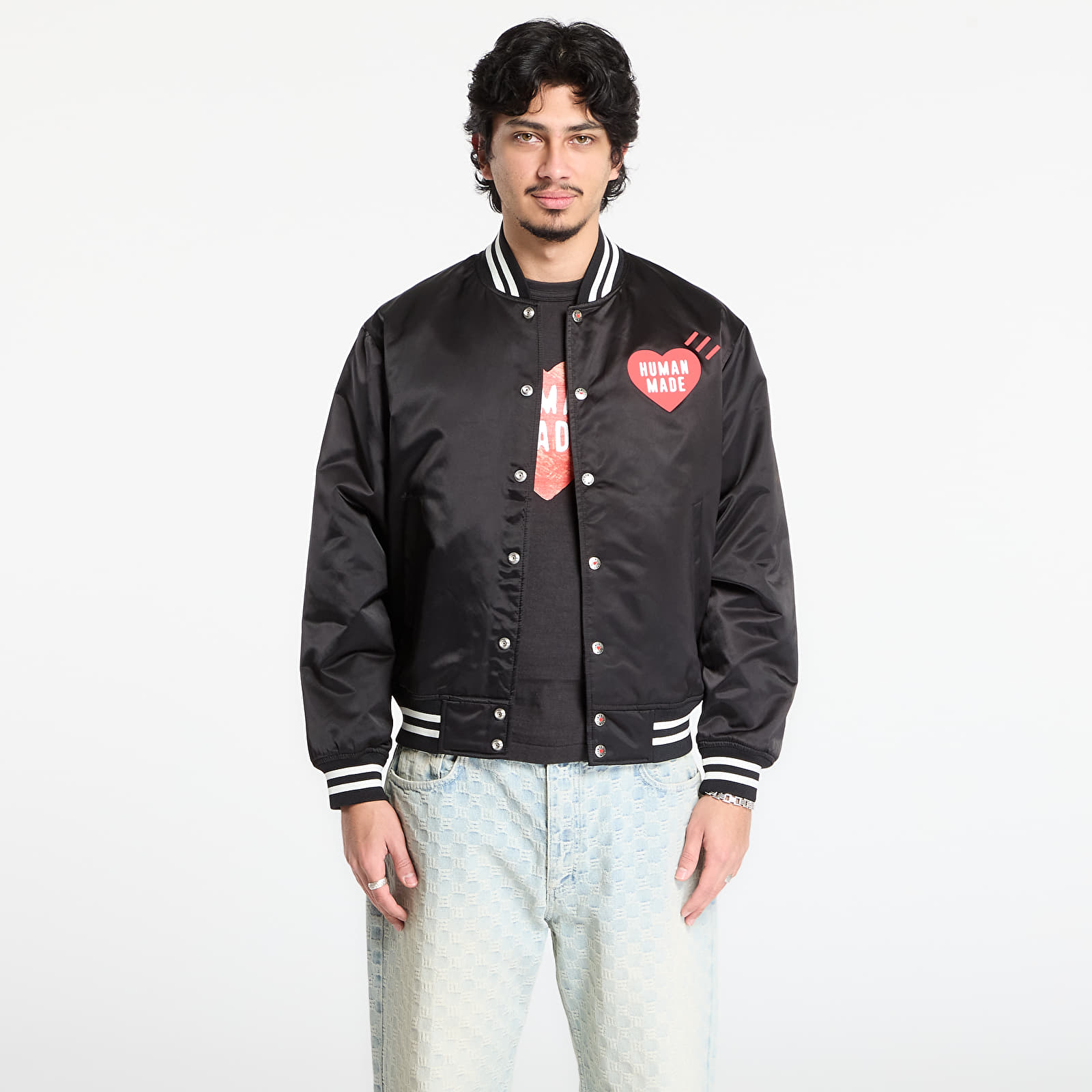 Jackets HUMAN MADE Nylon Stadium Jacket UNISEX Black (HM30JK038BK