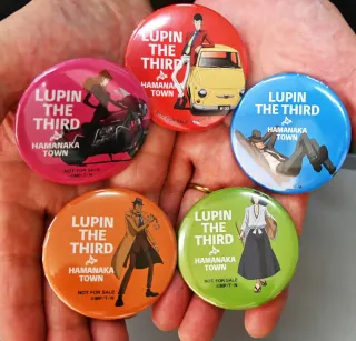ルパン缶バッジ、浜中巡って集めて デザイン異なる非売品 26事業所協力