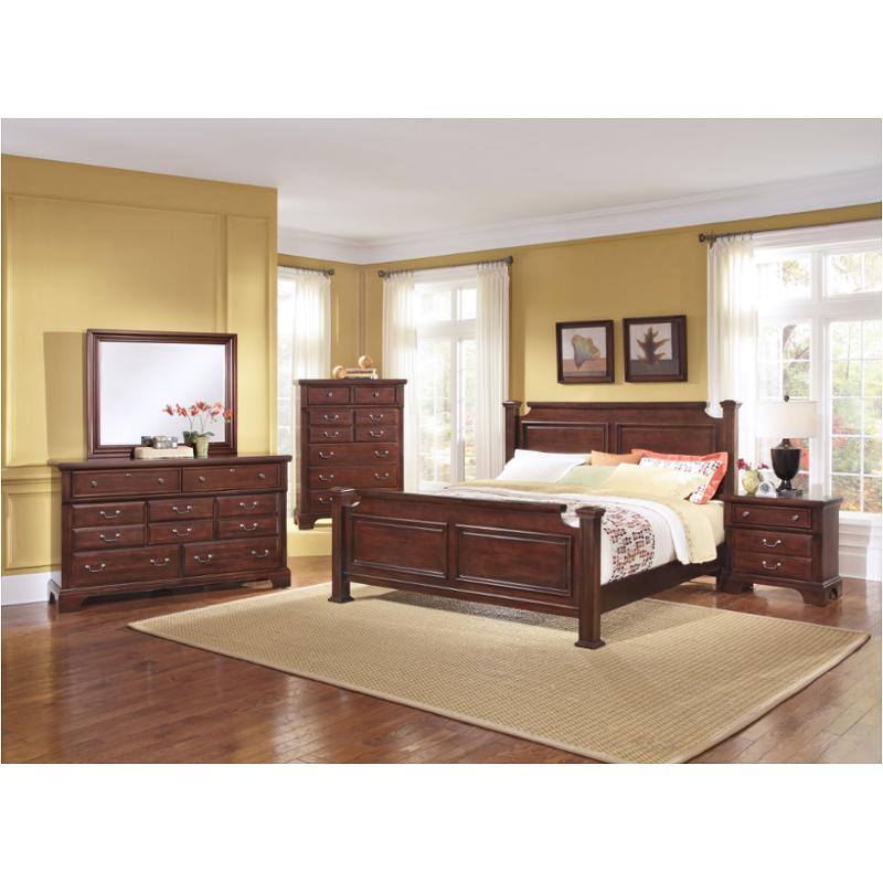 Bb51-558 Vaughan Bassett Furniture Queen Poster Bed - Dark Cherry