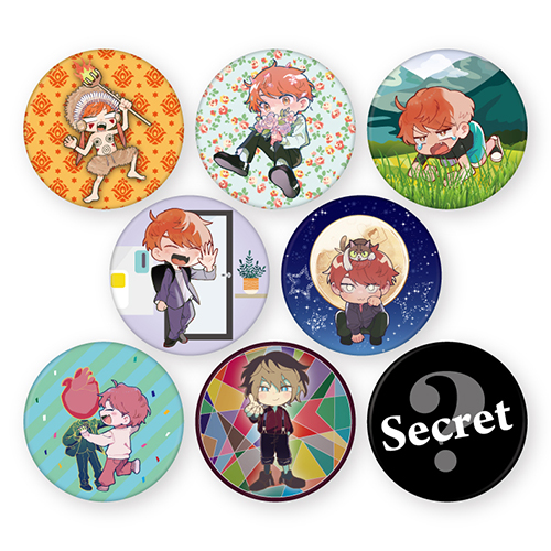 ランダム缶バッジくじ8種(あたりがいっぱい) | fantech STORE