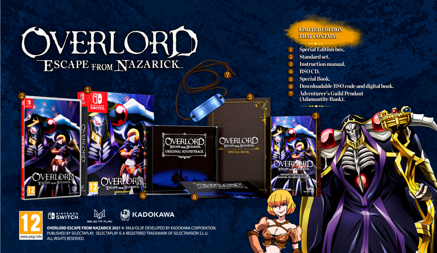 Boxed Limited Edition of OVERLORD: ESCAPE FROM NAZARICK Out for