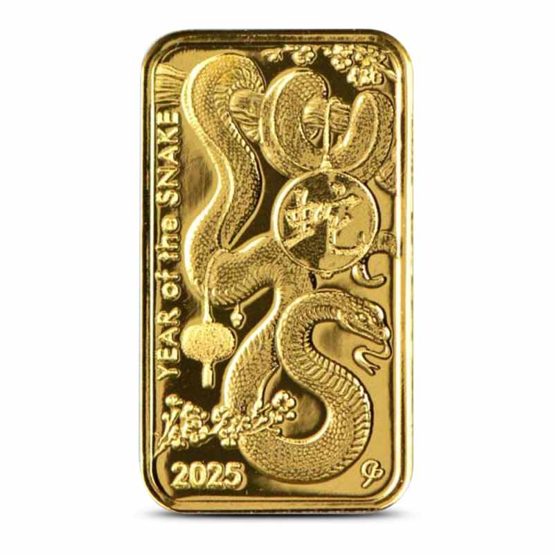 2025 1 Gram Asahi Lunar Snake Gold Bar l JM Bullion™