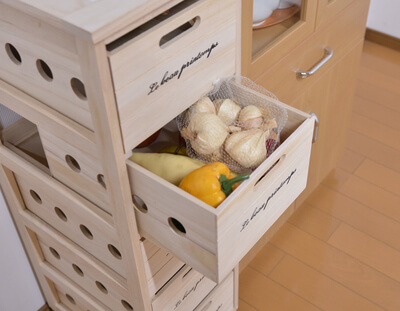 常温保存の野菜・果物を美味しくすっきり保存できる！「桐のキッチン