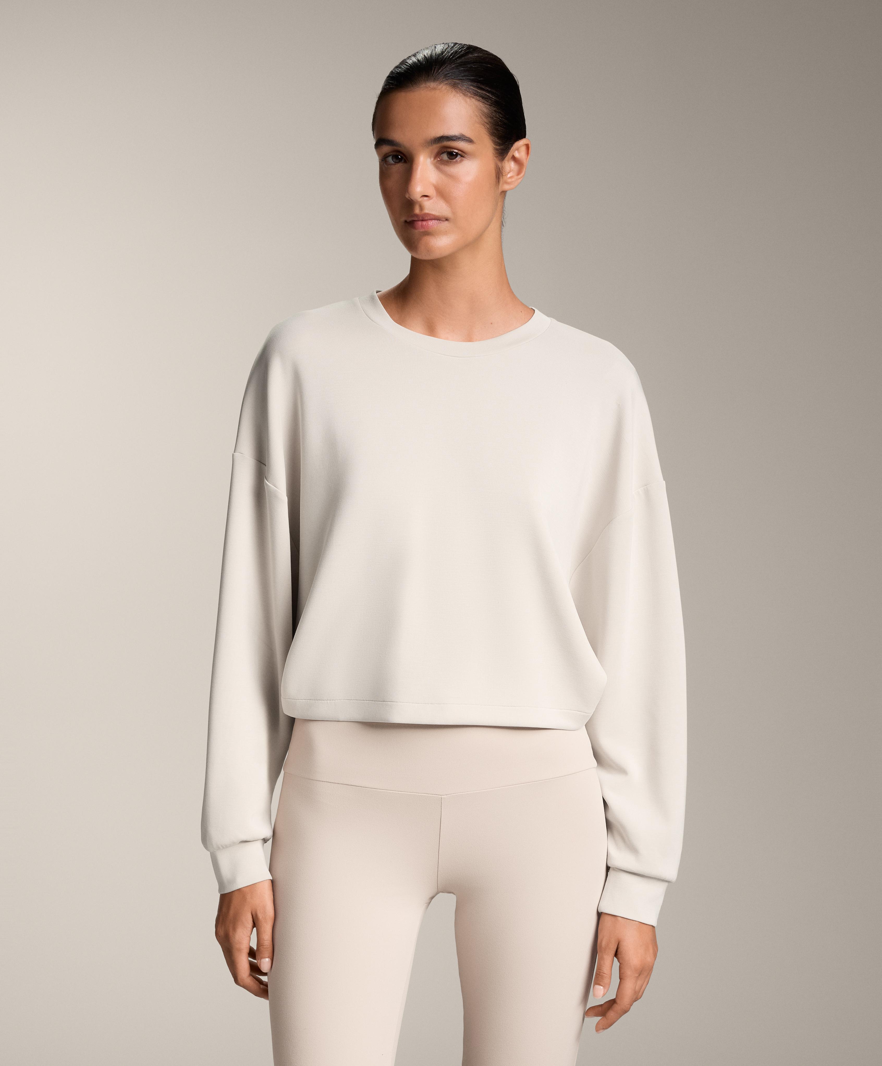 Crop sweatshirt with crossed back and soft-touch modal | OYSHO