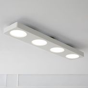 LEDシーリングライト（4灯：ホワイト/ウォルナット）調光・調色10段階