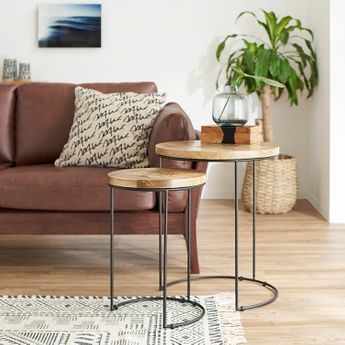 WTW ネストテーブル パームツリー 2点セット 丸テーブル | 【公式