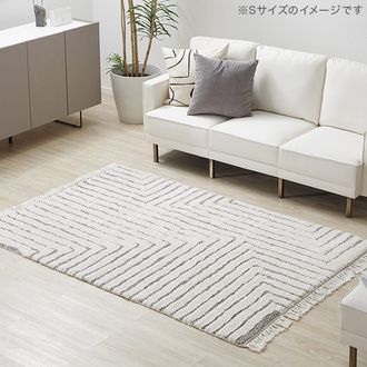 シャギーラグ フリンジラグ 幾何学柄 [S/M/Lサイズ] | 【公式】LOWYA