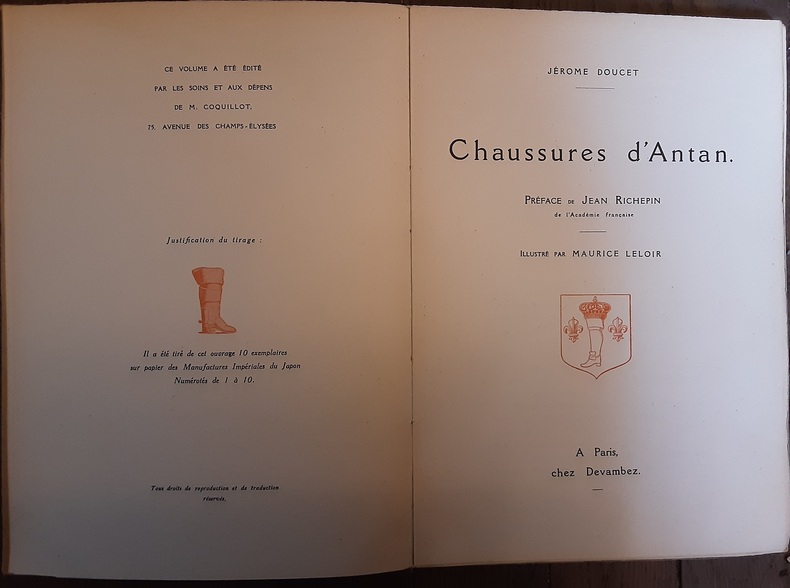 Jérôme doucet - Chaussures d'antan - Livre Rare Book