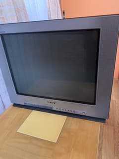 ブラウン管テレビ シルバー 2リモコン付き - メルカリ