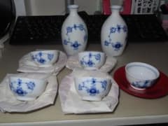 未使用品 ロイヤルコペンハーゲン ブルーフルーテッド 酒器揃い 徳利