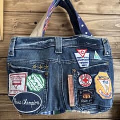 ハンドメイド デニムリメイク バッグ 2way - メルカリ