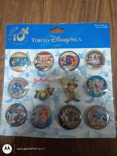 東京ディズニーシー 10周年 缶、ピンバッジ 12個セット - メルカリ