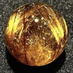 超絶綺麗✨37mm ゴールドルチルクォーツ 丸玉 スフィア 金針水晶