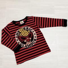 ヒステリックミニ «90» miniちゃん ボーダー 長袖 ロンT トップス 赤