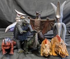 昭和ガメラ＆対戦怪獣（バンダイ）ソフビフィギュア・コンプリート7体