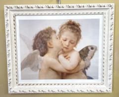 二人の天使 エンジェル 複製画 イタリー製 額縁付き 美品 - メルカリ