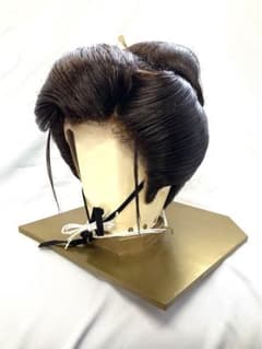 夜会巻き(自然色)中大サイズ、中古舞踊かつら、日本髪かつら、大衆演劇