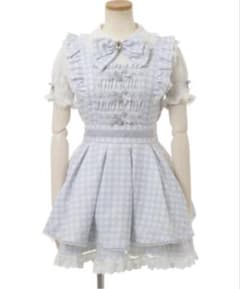 lizlisa ギンガムツイードセットアップ ブルー 水色 - メルカリ