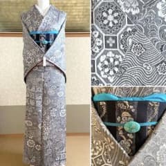 美品☆天目織 お召し 花模様 東京ますいわ屋謹製 着物（袷） - メルカリ