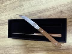 高村作 鍛造粉末不錆鋼ダマスカス打雲 ステーキナイフ - メルカリ