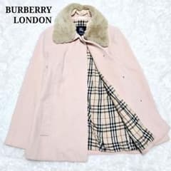限定価格 BURBERRY LONDON ノバチェック アンゴラコート ピンク - メルカリ
