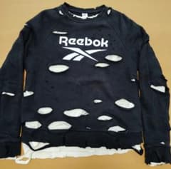 Reebok ダメージスウェット ブラックM 松村北斗 - メルカリ