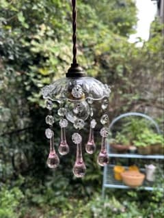 20's フランス アンティーク ピンクムラーノガラスの可愛いミニ