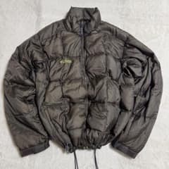 コロンビア00s puffy jacket メンズL茶ドローコードキルティング
