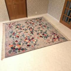 川島織物 天津手織緞通 手織り 265×265 段通 絨毯 カーペット 中国